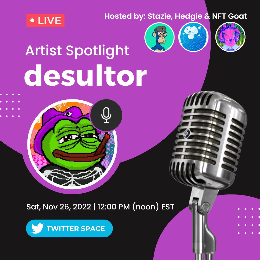 OG Hedgies Artist Spotlight with desultor source media